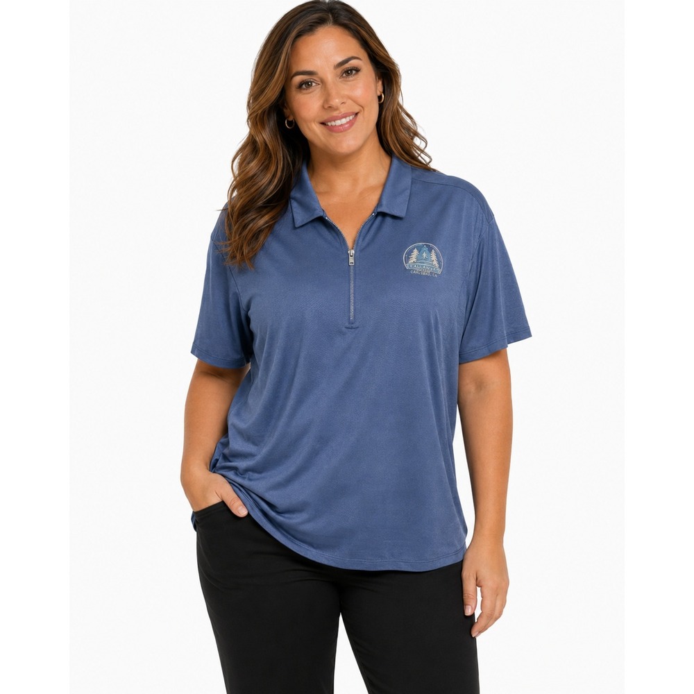 Callaway Golf Collared Short Sleeve Embroidered Half Zip Activewear Shirt Sz 2XL